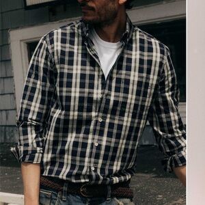 Taylor Stitch "The Jack" shirt in Rinsed Indigo plaid size 40/medium